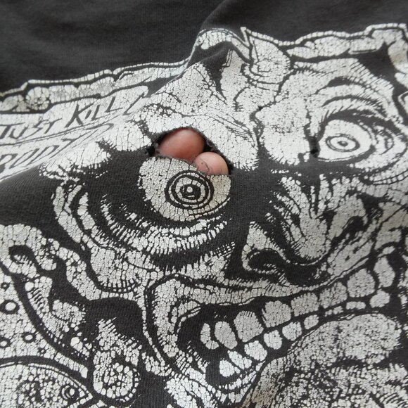 True Vintage 1993 White Zombie Die F*cker T-Shirt SEE MEAS. Destroyed Rock Tee - Picture 14 of 16